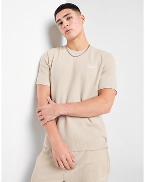 BOSS Maglia Waffle - Neutro