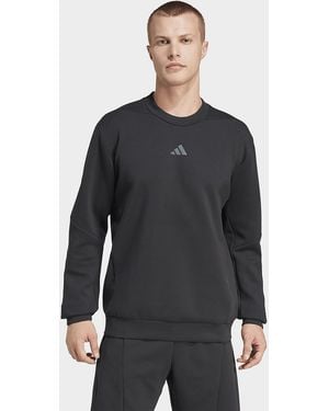 adidas Mens Felpa Girocollo Designed For Training - Grigio