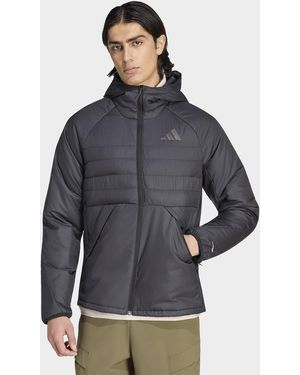 adidas Mens Giacca Con Cappuccio Terrex Multi Climawarm Insulated - Blu