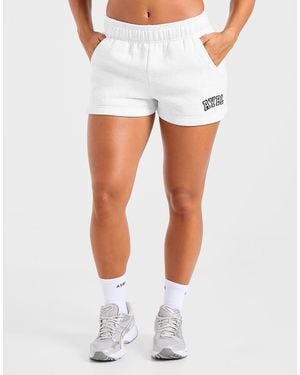 AYBL Womens Pantaloncino Varsity 2.0 Fleece - Bianco
