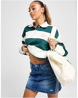 adidas Originals Stripe Rugby Sweatshirt - Black
