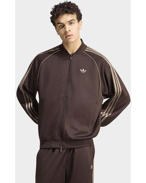 adidas Mens Giacca Da Allenamento SST Adicolor Classics Con Vestibilità Ampia - Marrone