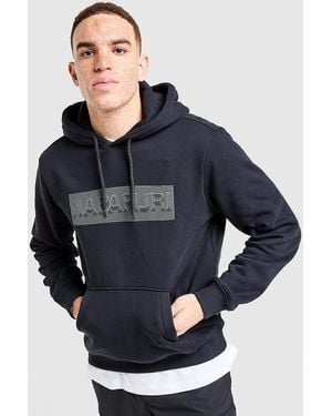 Napapijri Sweat À Capuche Graphique Box Wave - Bleu