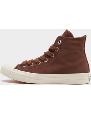 Converse All Star High Suede Femme - Marron