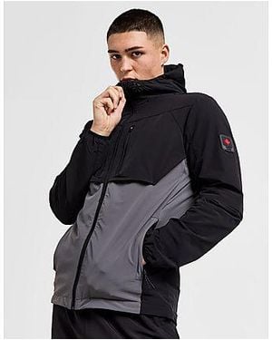 Zavetti Canada Vosso Woven Zip Through Hoodie - Black