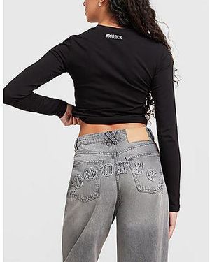 Hoodrich Logo Applique Jeans - Black