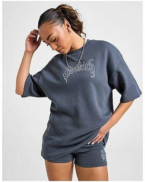 Hoodrich Stellar Waffle Boyfriend T-shirt - Blue