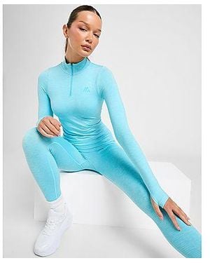 MONTIREX Power Seamless 1/4 Zip Top - Blue