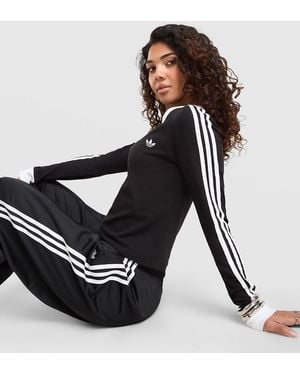 adidas Originals 3-Stripes Long Sleeve T-Shirt - Noir