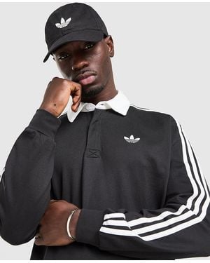 adidas Originals Polo Rugby Manches Longues 3-Stripes - Noir