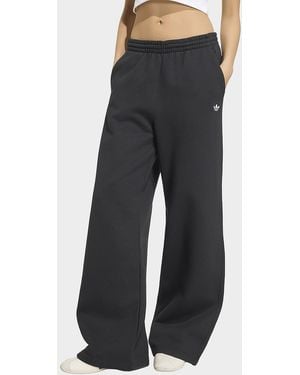 adidas Womens Pantaloni Essentials A Gamba Larga In Tessuto Felpato - Blu