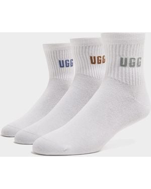 UGG Lot De 3 Paires De Chaussettes Basses - Blanc