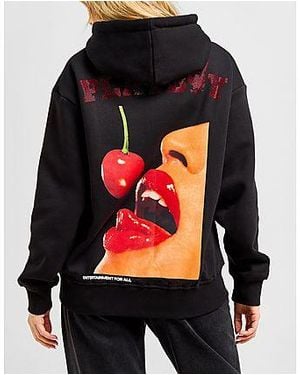 Playboy Cherry Diamante Hoodie - Black