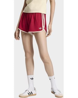 adidas Womens Short 3s Mesh Sprinter - Rosso