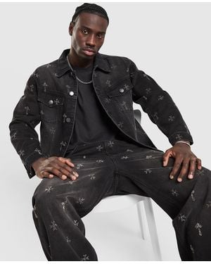 SUPPLY + DEMAND Mens Giacca in Denim Break - Grigio