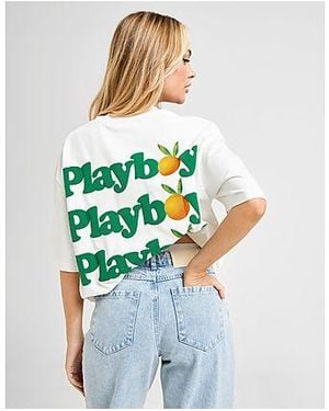 Playboy Orange Boyfriend T-shirt - Black