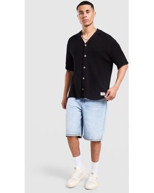 Unlike Humans Mens Newark Shirt - Blu