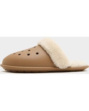 Crocs™ Classic Fuzz Scuff - Marron