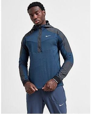 Nike 1/2 Zip Performance Hooded Jacket - Blue