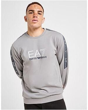 EA7 Tape Large Logo Crew Sweatshirt - Black