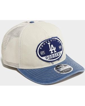 KTZ Womens MLB LA Dodgers M-Crown 9FORTY Trucker Cap - Blu