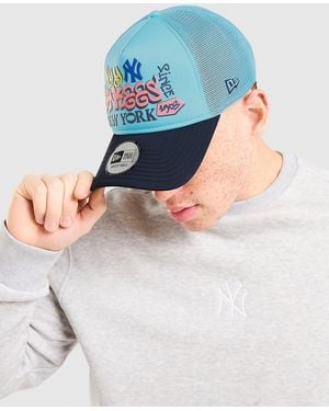KTZ Womens Cappellino MLB New York Yankees Graffiti Trucker - Blu
