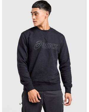 Asics Sweatshirt Logo Crew - Bleu