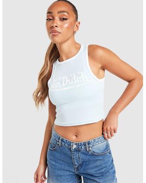 Von Dutch Womens Canotta Large Logo - Bianco