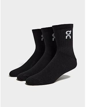 On Shoes 3-pack High Socks - Black