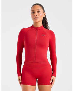 AYBL Haut Zippé Sans Coutures Enhance - Rouge