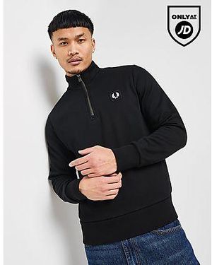 Fred Perry Felpa Badge 1/2 Zip - Nero