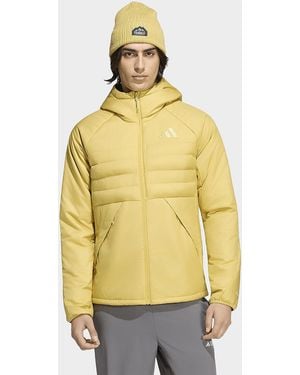 adidas Mens Giacca Con Cappuccio Terrex Multi Climawarm Insulated - Giallo