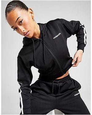 McKenzie Poly Crop Full Zip Hoodie - Black