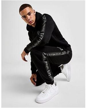 EA7 Reflective Tape Hooded Tracksuit - Black