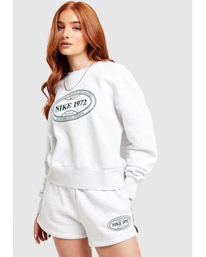 Nike Womens Tennis 1972 Crew Sweatshirt - Bianco