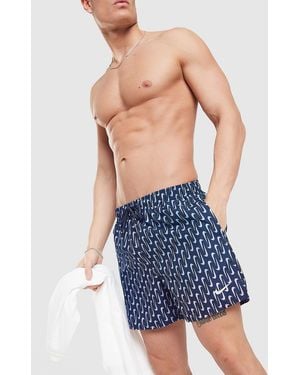 Nike Mens Costume da bagno Swoosh Link Fade - Blu