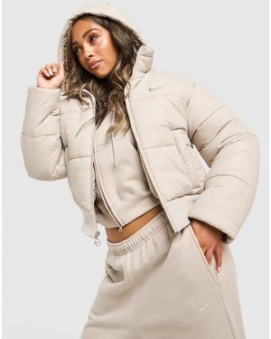 Nike Womens Gym Life Swoosh Synthetic Jacket - Neutro