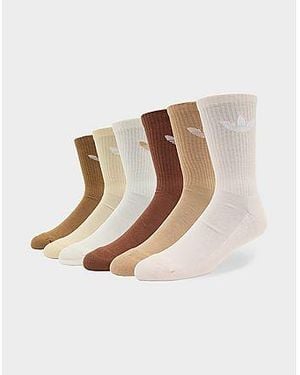 adidas 6-pack Trefoil Cushion Crew Socks - Black