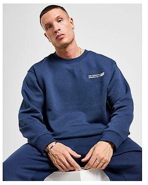 New Balance Core Logo Crew Sweatshirt - Blue