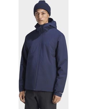 adidas Mens Giacca Con Cappuccio Terrex Multi Essentials Climaproof Insulated - Blu