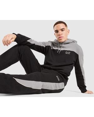 EA7 Sweat À Capuche Authentic Colour Block - Noir