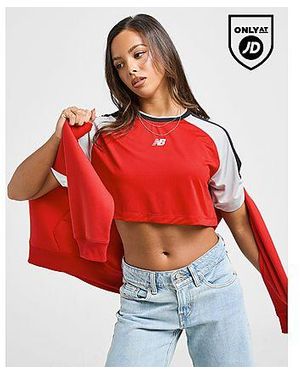 New Balance Logo Crop Football Maglia - Rosso