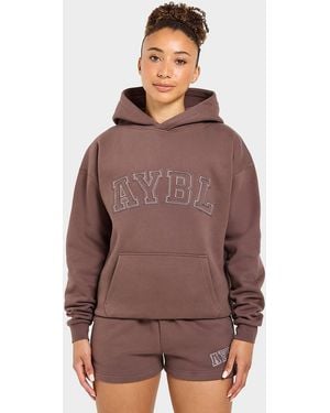 AYBL Sweat À Capuche Varsity Applique - Marron
