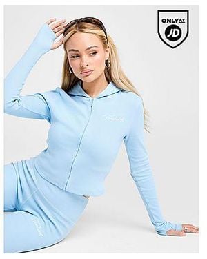 Hoodrich Selene Rib Full Zip Felpa - Blu