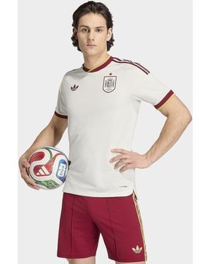 adidas Mens Maglia Away Authentic Spagna 26 - Bianco