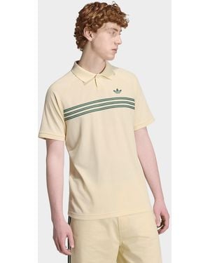 adidas Mens Polo Chest Stripes - Neutro