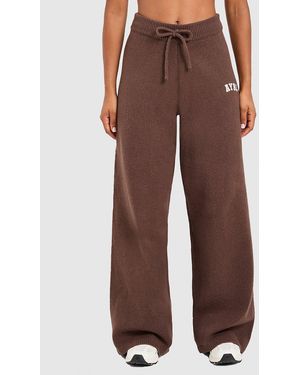 AYBL Pantalon De Jogging Large Varsity En Maille - Marron