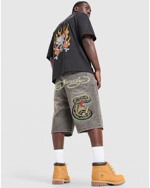 Ed Hardy Mens Snake Jorts - Grigio
