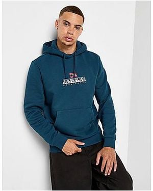 Napapijri Bory Logo Hoodie - Blue