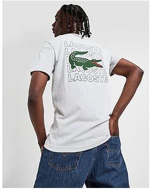 【関税・送料込 国内発】 LACOSTE Repeat Back Print T-Shirt Lacoste Repeat Back Print T-shirt in Black for Men | Lyst UK